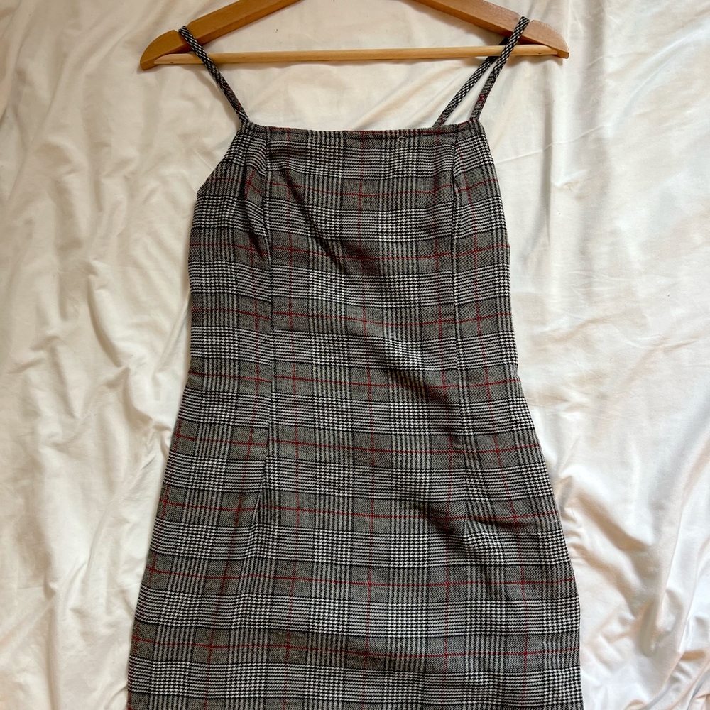 SHEIN Plaid Cami Bodycon Dress